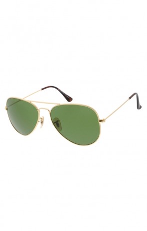 Gold Metal Green Tinted Aviator Wholesale Sunglasses