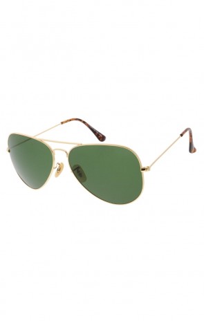 Large Gold Metal Green Tinted Aviator Wholesale Sunglasses