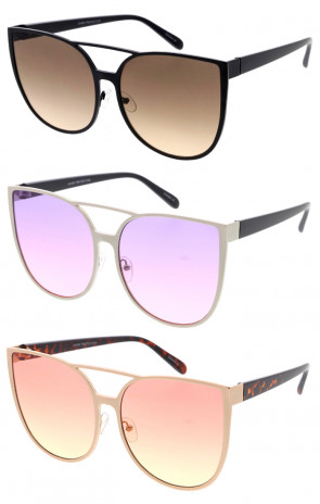 Oversized Cat Eye Color Gradient Lens Wholesale Sunglasses 61mm