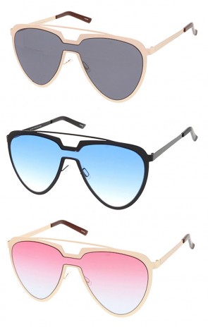 Retro Fashion Crossbar Tear Drop Wholesale Sunglasses