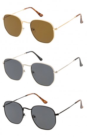 Premium Retro Octagon Smoke Lens Wholesale Sunglasse