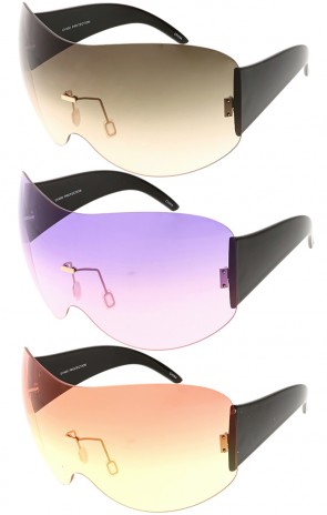 Women's Oversized Rimless Fashion Wholesale Sunglasses