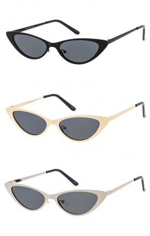 Small Retro Metal Frame Cat Eye Womens Wholesale Sunglasses