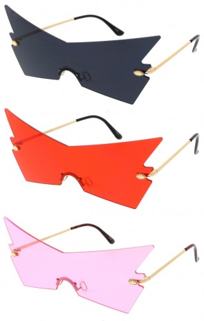 High Point Triangular Color Shield Wholesale Sunglasses 75mm