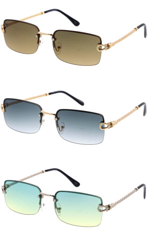 Rich Square Gradient Lens Luxury Fashion Wholesale Sunglasses 55mm