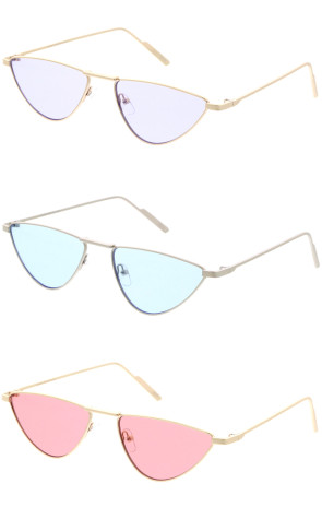 Retro Color Fade Triangle Cat Eye Wholesale Sunglasses 72mm