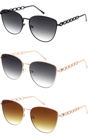 Elegant Metal Chain Link Luxury Fashion Wholesale Sunglasses 60mm