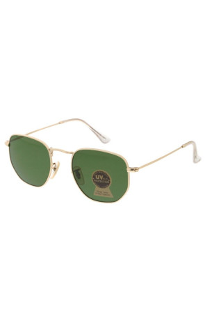 Classic Small Metal Frame Green Glass Lens Geometric Wholesale Sunglasses
