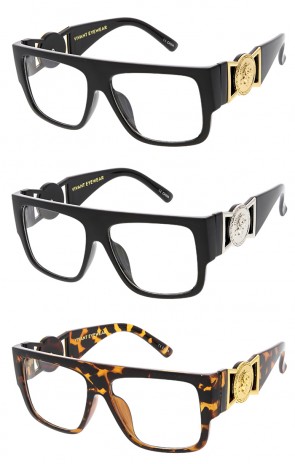 Classic Flat Top Modern Blue Light Lens Clear Logo Wholesale Sunglasses