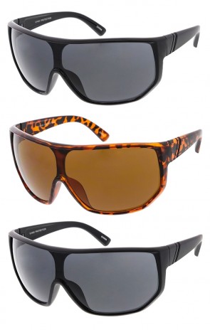 Oversized Fashion One Piece Lens Wrap Wholesale Sunglasses
