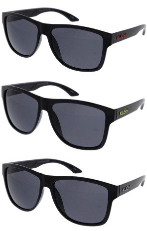 KUSH Active Lifestyle Large Square Horn Rimmed Wholesale Sunglasses