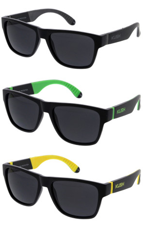 KUSH Smoke Lens Black Two-Tone Wholesale Sunglasses
