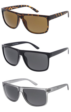 Wide Neutral Colored Lens  Square Wholesale Sunglasses 60mm