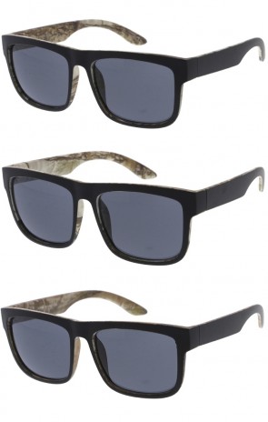 Modern Outdoor Leaves Pattern Horn Rimmed Wholesale Sunglasses 55mm
