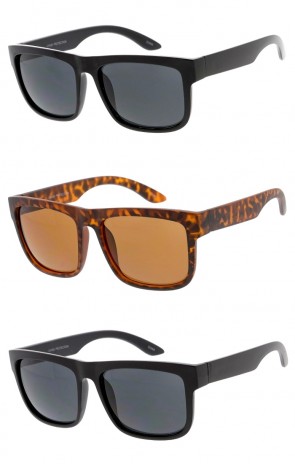 Classic Neutral Colored Lens Horn Rimmed Wholesale Sunglasses