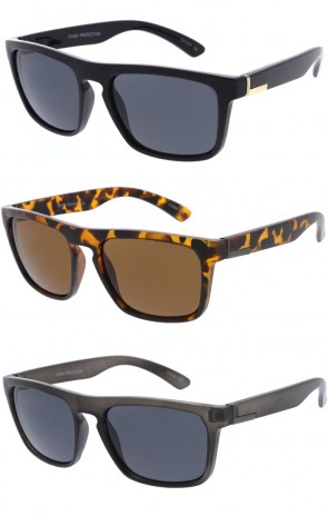 Everyday Neutral Keyhole Horn Rimmed Wholesale Sunglasses 55mm