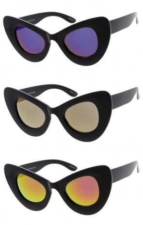 Womens Eccentric Cat Eye Plastic Frame Wholesale Sunglasses