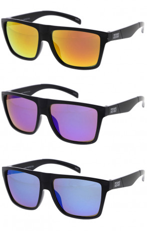 KUSH Flash Mirrored Lens Square Flat Top Wholesale Sunglasses 57mm