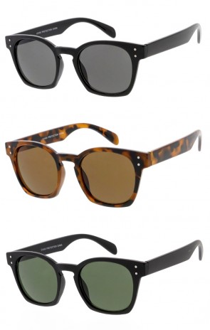 Classic Neutral Colored Lens Horn Rimmed Wholesale Sunglasses