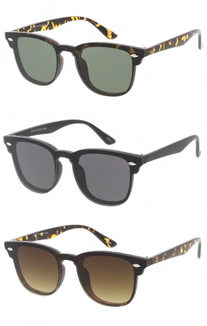 Horn Rimmed One Piece Lens Wholesale Sunglasses