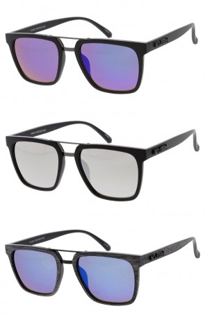 KUSH - Square Aviator Wholesale Sunglasses (Color Mirrored)