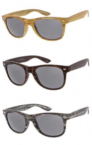 Classic Lifestyle Horn Rimmed Wood Print Wholesale Sunglasses