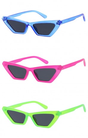 Neon Color Translucent Micro Cat Eye Wholesale Sunglasses 53mm
