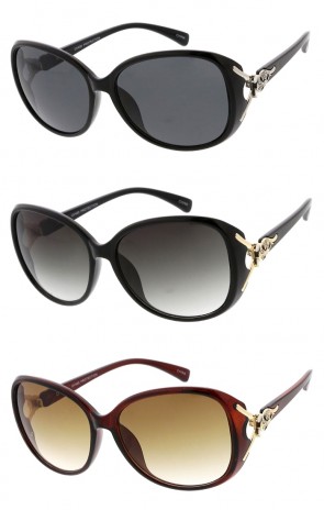 Oversize Elegant Rhinestones Round Luxury Fashion Wholesale Sunglasses 60mm
