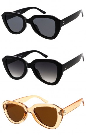High Fashion Modern Angular Horn Rimmed Wholesale Sunglasses