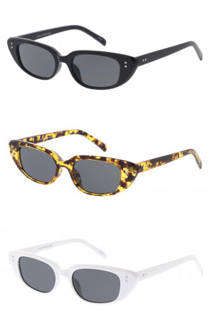 Small Cat Eye Neutral Colored Lens Wholesale Sunglasses