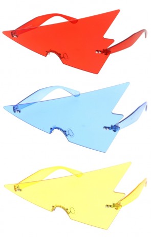 Oversize  Flashy Thunderbolt Thunder Wholesale Sunglasses 75mm