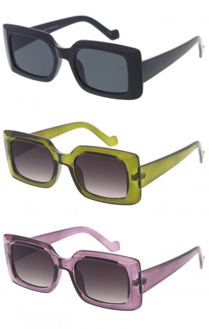 Rectangular Plastic Frame Fashion Square Wholesale Sunglasses 49mm