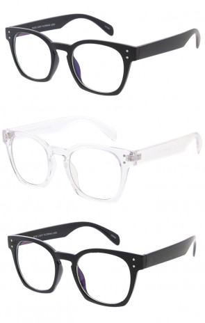 Medium Horn Rimmed Classic Blue Light Wholesale Glasses 46mm