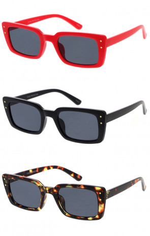 Retro Inspired Square Flat Lens Wholesale Sunglasses 51mm