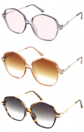 Chic Oversize Round Geometric Wholesale Sunglasses 57mm