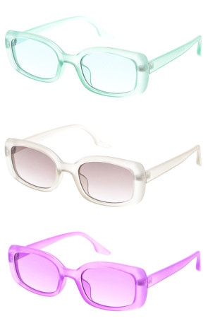 Retro Pastel Matte Translucent Square Wholesale Sunglasses 52mm