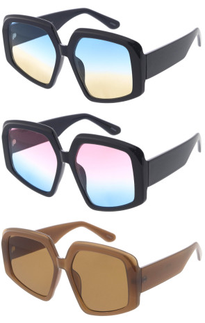 Oversized Chunky Plastic Frame Oversized Wholesale Sunglasses 63mm