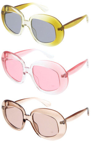 Retro Inspired Chunky Oversize Round Wholesale Sunglasses 51mm