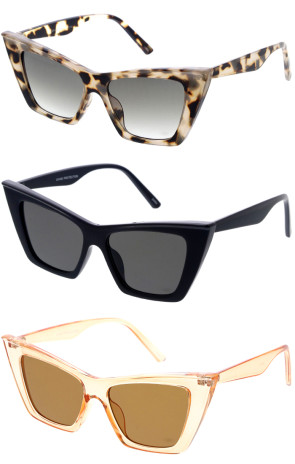 Classy Angular High Tip Cat Eye Wholesale Sunglasses 52mm