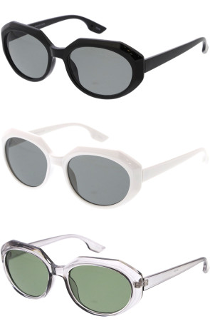 Neutral Geometric Retro Fashion Round Wholesale Sunglasses 73mm