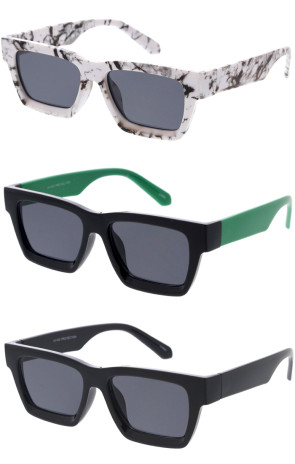 Rectangular Thick Rimmed Retro Square Wholesale Sunglasses 52mm