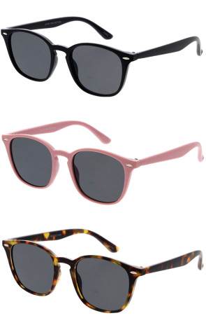 Chic Keyhole Horn Rimmed Square Wholesale Sunglasses 65mm