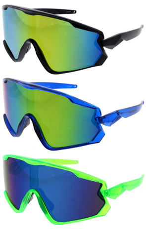 Large Fashion Oversize Shield Wholesale Sunglasses 85mm