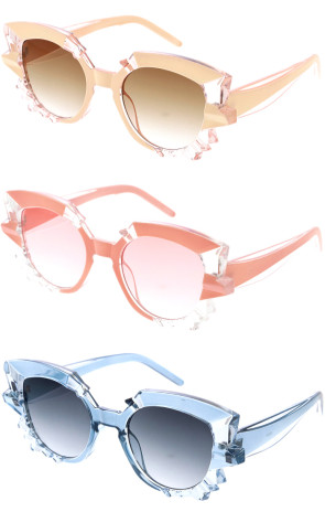 Retro Prism Ornate Geometric Wholesale Sunglasses 50mm