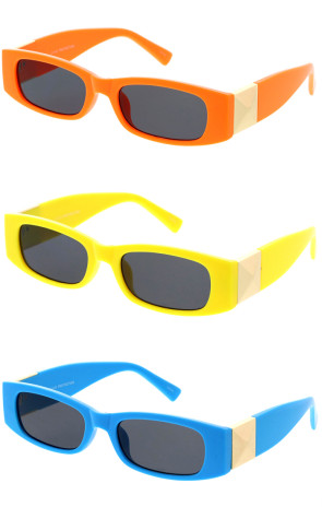 Neon Pop Vibrant Retro Square Wholesale Sunglasses 74mm