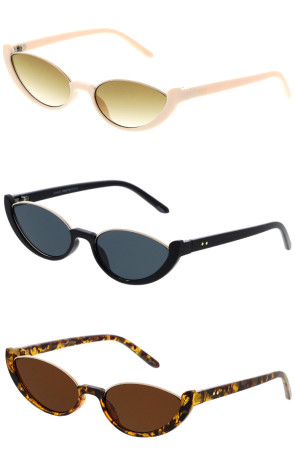 Sassy Open Top Semi-Rimless Cat Eye Wholesale Sunglasses