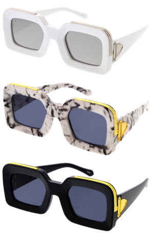 Retro Cosplay Inspired Novelty Square Wholesale Sunglasses 50mm
