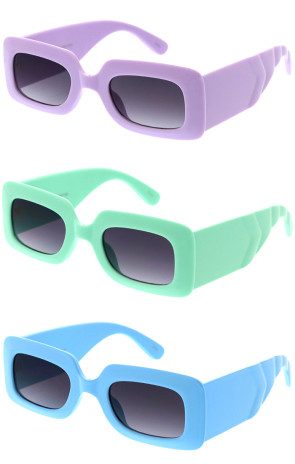 Thick Arm Chunky Retro Square Wholesale Sunglasses 50mm
