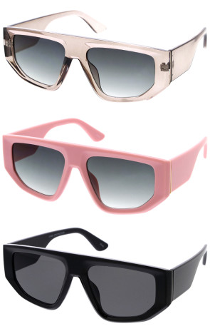 Flat Top Chunky Retro Square Wholesale Sunglasses 55mm