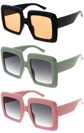 Bold Chunky Retro Square Wholesale Sunglasses 52mm